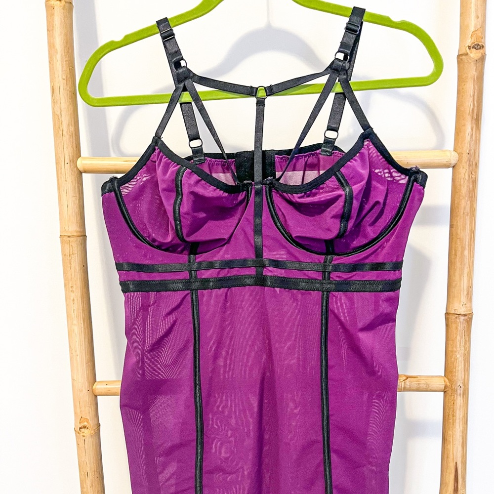 Torrid Purple Black Mesh Chemise 2X - Picture 7 of 7